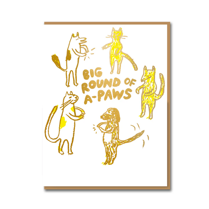 Egg Press Paw Congrats Card