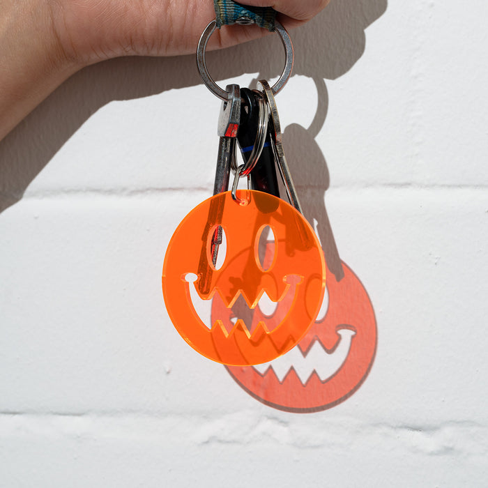 Fluorescent Scary Smile Keyring 45mm