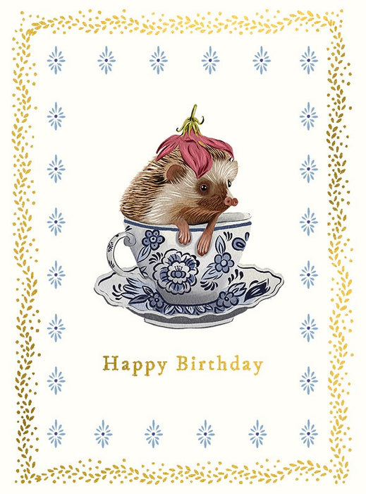 Hedgehog in a Teapot Card