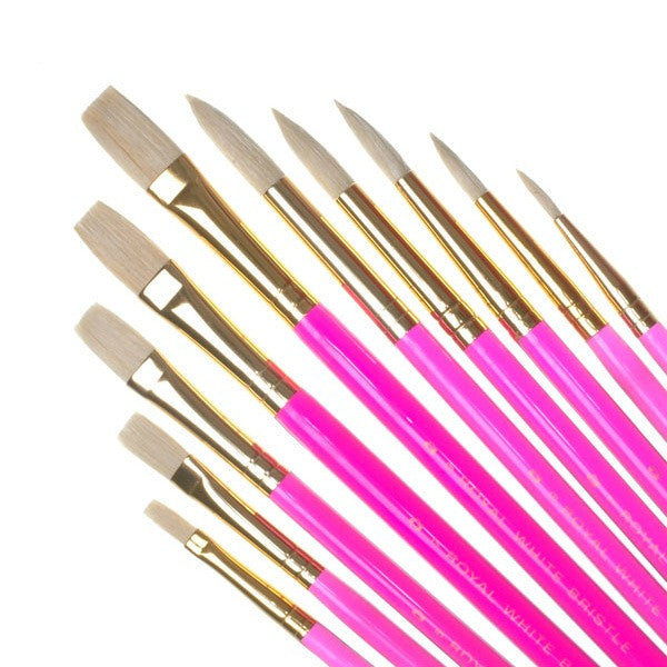 Royal Brush Set Wht Bris 10 Pk