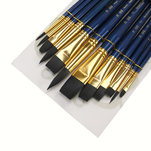 Royal Brush ZipLock Set - Soft Black Taklon Variety