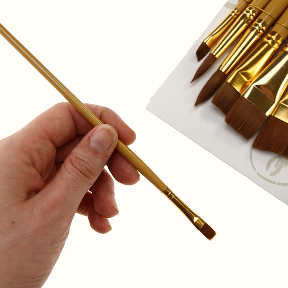 Royal Brush ZipLock Set - Soft Brown Taklon Round Variety