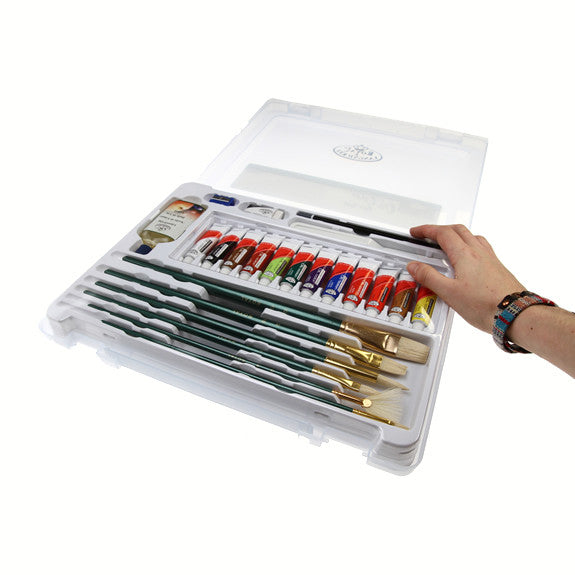 Royal Large Clear Case Art Sets - Oil