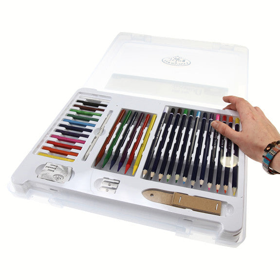 Royal Large Clear Case Art Sets - Drawing