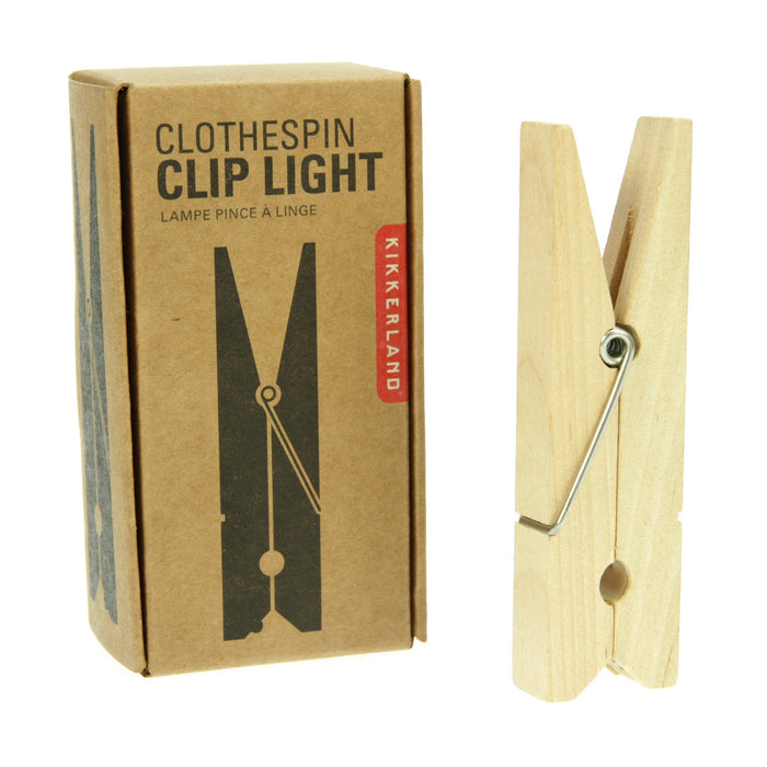Kikkerland - Clothespin Clip Light