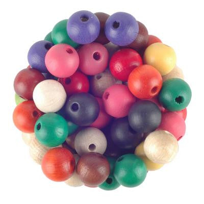 Wood Beads 10mm Round 100 Pack