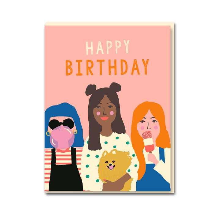 Girl Party Birthday Card