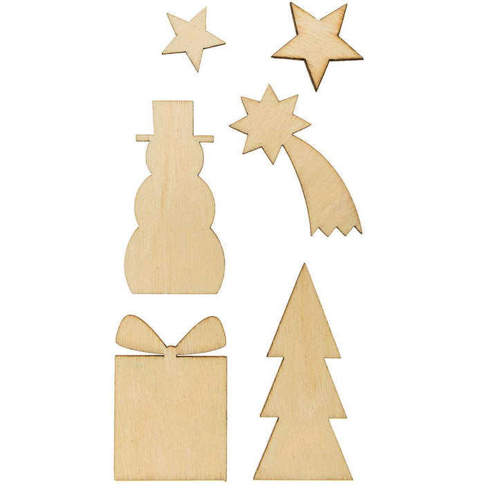 Rico Wooden Decoration Set - Christmas Mix