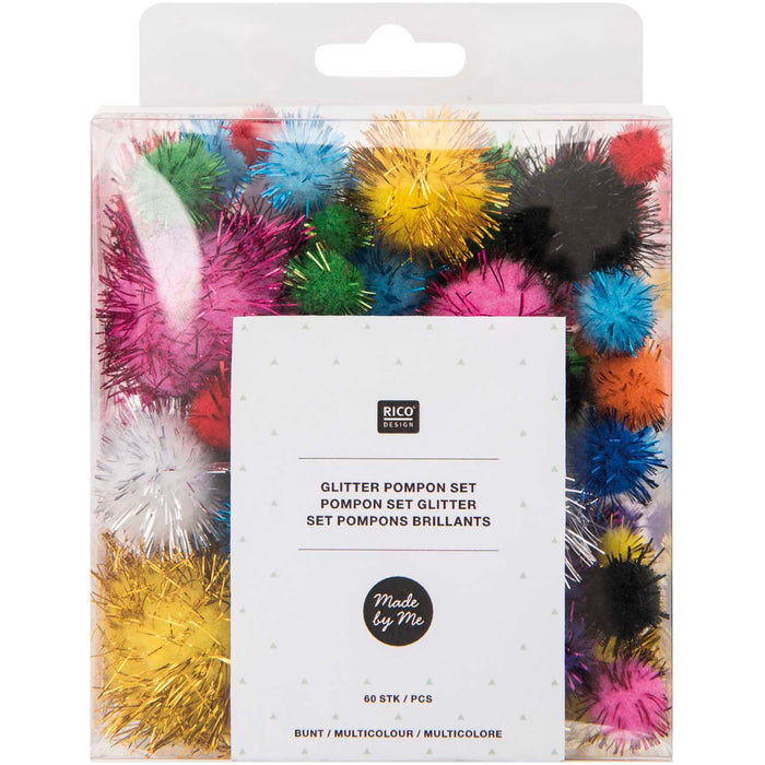 Rico Glitter Pompon Set - Multicolour