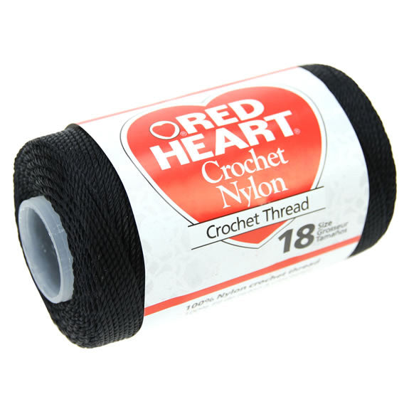 Red Heart - Crochet Nylon #18 - Black