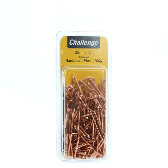 FS 25mm Hardboard Pins Coppered 100g