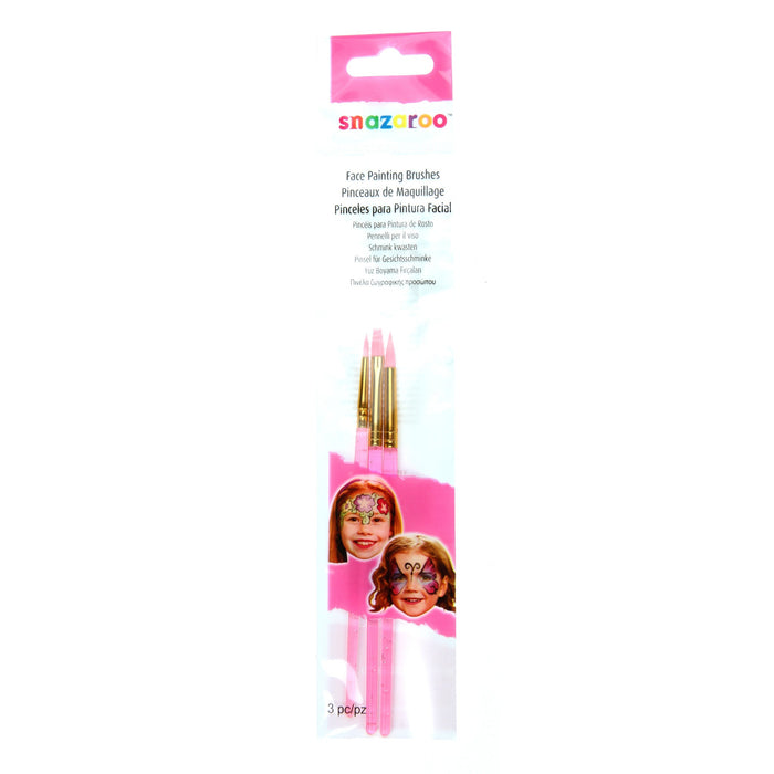 Snazaroo Brush Set Pk3 Pink