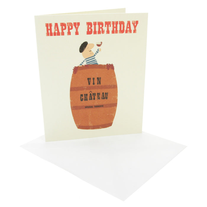 Ink Press Greetings Card - Happy Birthday Vin Chateau