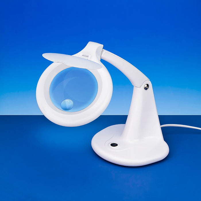 Led Compact Magnifier Table Lamp With Insert Lens
