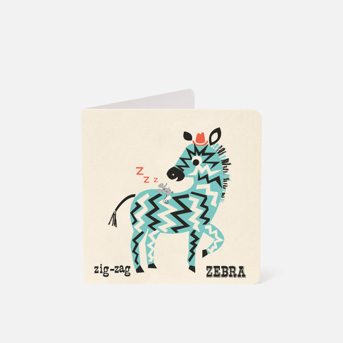A-Z Card Zig Zag Zebra