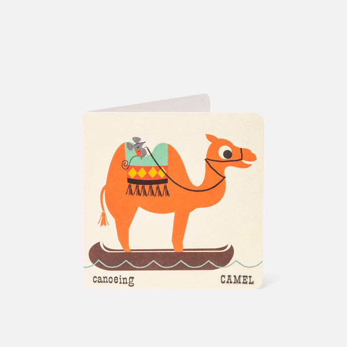 A-Z Card Canoeing Camel