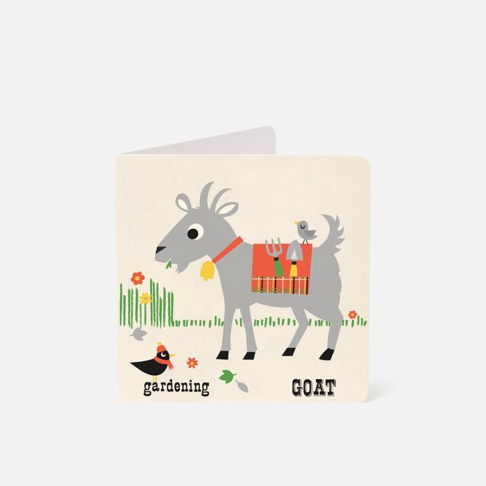 A-Z Card Gardening Goat
