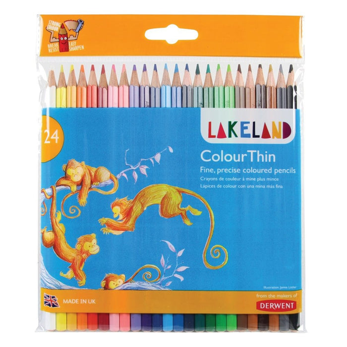 Lakeland Colour Thin Pencils 24pk