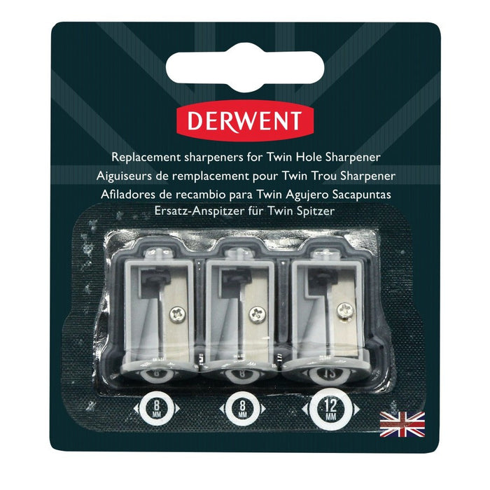Derwent Replacement Sharpeners For Battery Operated Twin Hole Sharpener