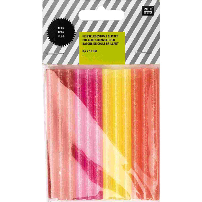 Rico: Hot Glue Sticks Neon Glitter