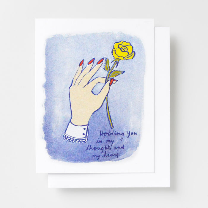 Yellow Owl Workshop - Holding You In My Thoughts Risograph Card