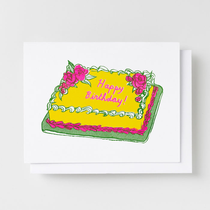 Yellow Owl Workshop - Happy Birthday Cake Risograph Card