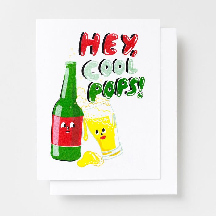 Yellow Owl Workshop - Hey Cool Pops Risograph Card