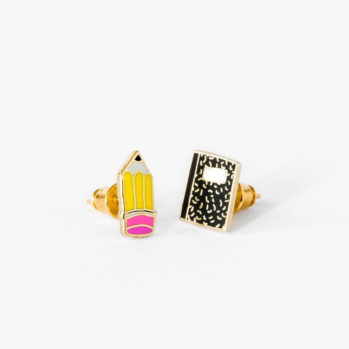 YOW: Earrings - Pencil & Book