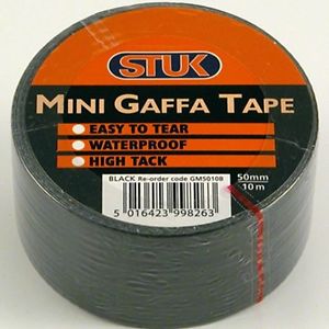 Mini Gaffa Tape Black 48mm x 10m