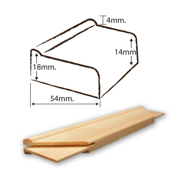 Branded Quality Stretcher Bar (PAIR) 18 mm x 54 mm x 28"