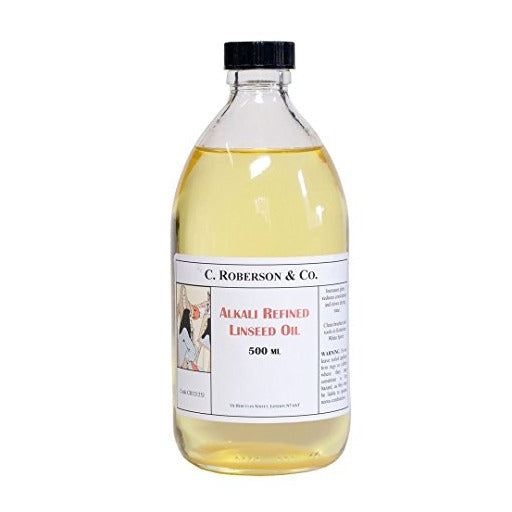 Roberson Linseed Oil Alkali Refined 500 ml