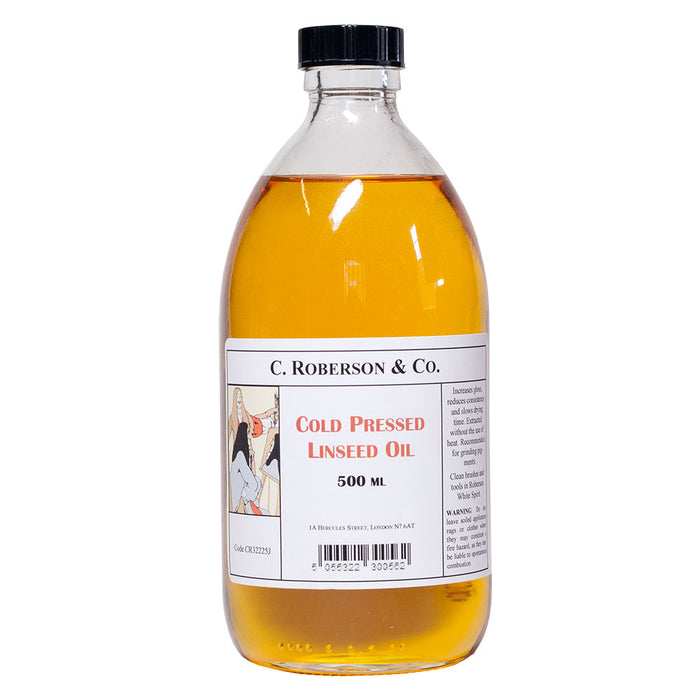 Roberson Cold Pressed Linseed Oil 500 ml