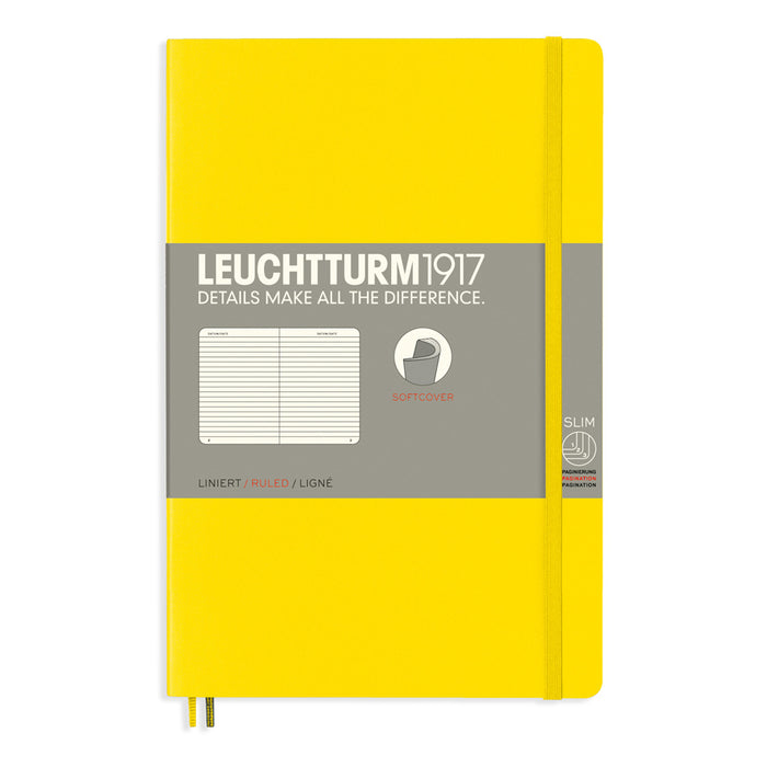 Leuchtturm1917 Paperback Notebook (B6+) - Lemon - Ruled