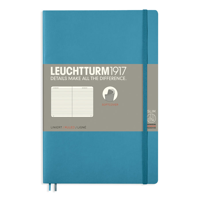 Leuchtturm1917 Paperback Notebook (B6+) - Nordic Blue - Ruled
