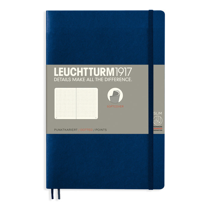 Leuchtturm1917 Paperback Notebook (B6+) - Navy - Dotted