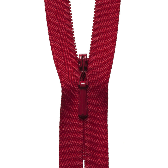 Concealed Zip - 56cm - Red
