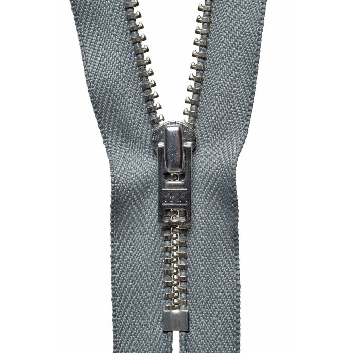 Metal Trouser Zip - 15cm/5.90in - Mid Grey