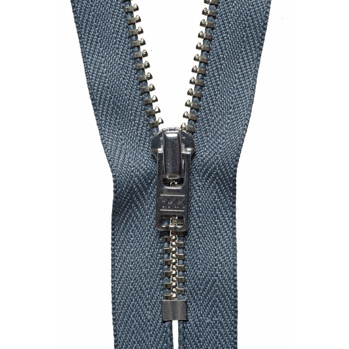 Metal Trouser Zip - 18cm - Dark Grey
