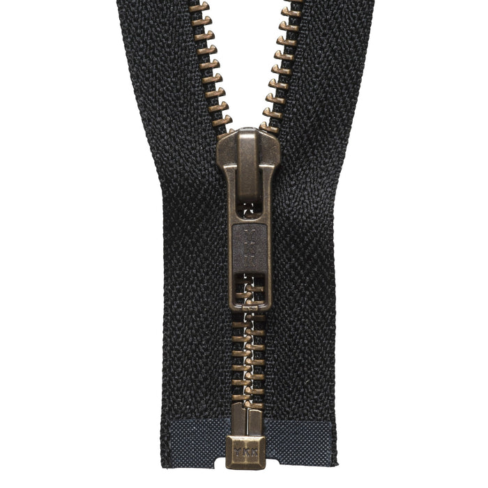 Strong Metal Tooth Open End Zip - 66cm - Black