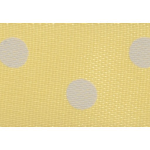 Satin - 5m x 15mm - Polka Dot - Yellow