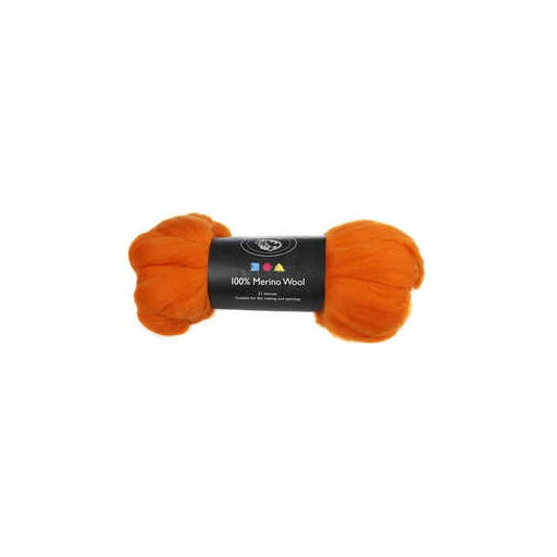 Merino Wool - Orange - 100g