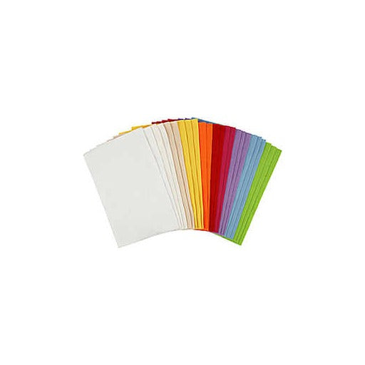Craft Felt Sheets Pack - 24 Sheets - Assorted Colours