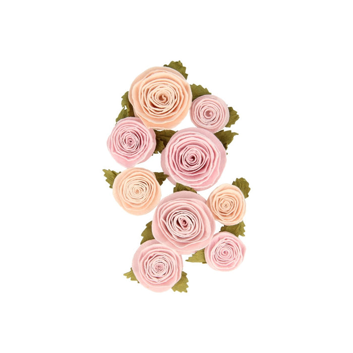 Artemio Secret Garden Paper Flowers - Pack of 9