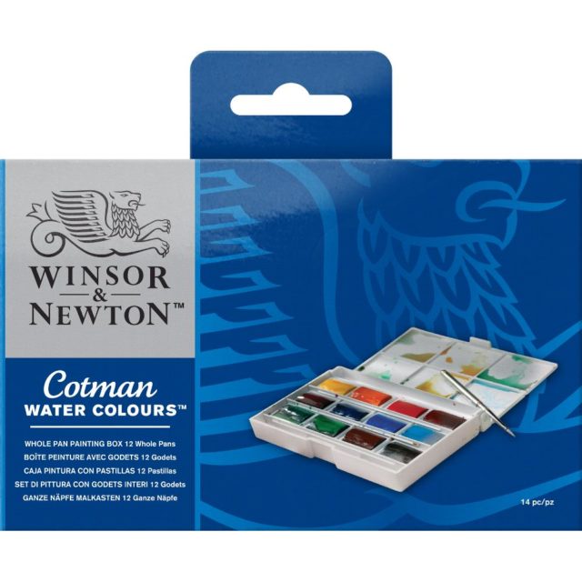 W&N Cotman Watercolours Whole Pan Painting Box