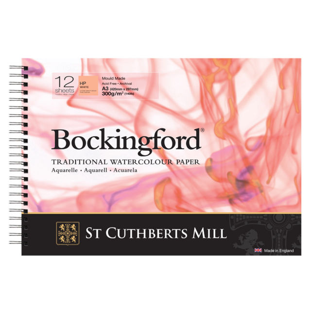 Bockingford Spiral Pad A3 300gsm Hot Pressed