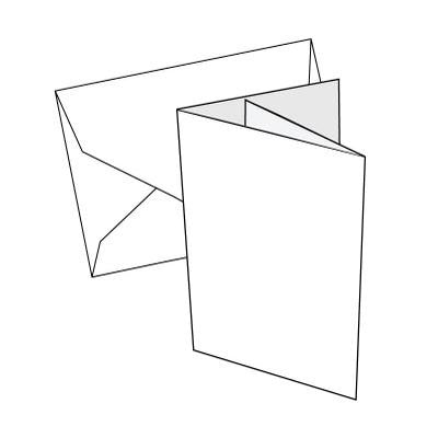 Cards Double Fold A6 - 10 Pk No aperture