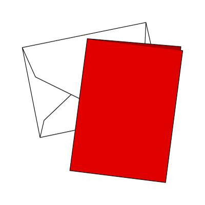 Cards Single Fold A6 Red 10 Pk