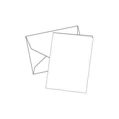 Cards Single Fold Mini White 10 Pk