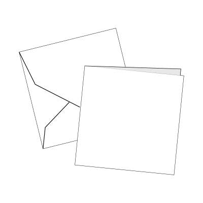 Cards Single Fold SMALL (115 x 115 mm) Square White 10 Pk
