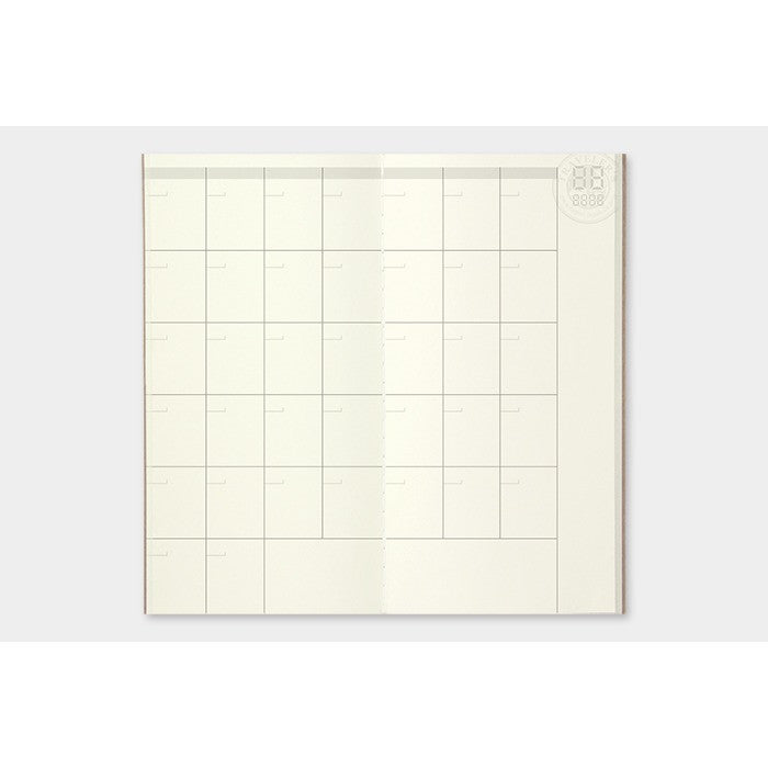 Midori TRAVELERS Notebook // Refill 017 : Free Diary (Monthly)